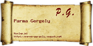 Parma Gergely névjegykártya